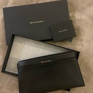 Bulgari black wristlet with original box